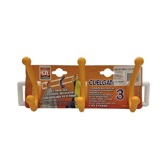 Cuelgatodo 3 ganchos plástico Chempro
