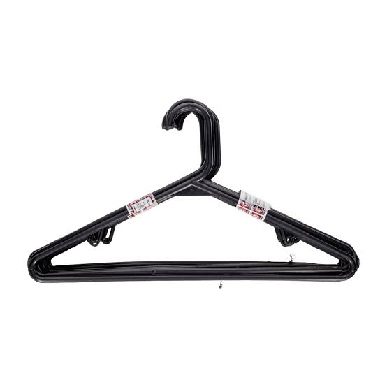 Ganchos de ropa negros plásticos Chempro