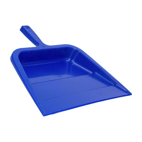 Recogedor de basura azul plástico